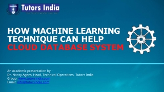 How Machine Learning Technique Can Help Cloud Database System- TutorsIndia.com