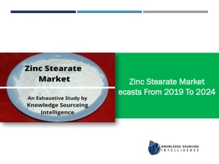 Zinc Stearate Market to grow at a CAGR of 3.24% (2019-2025)