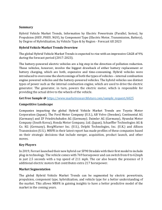 Hybrid Vehicle Market Trends