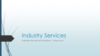 Industries Services and Solutions | Ampcus Inc.