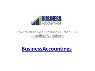 QuickBooks Error 1603