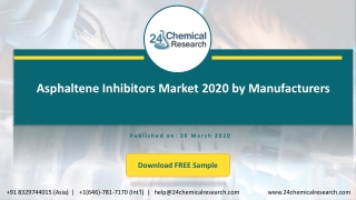 Asphaltene Inhibitors Market 2020 by Manufacturers