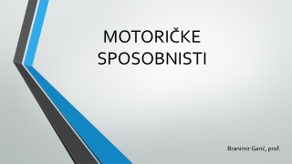 Motoričke sposobnosti