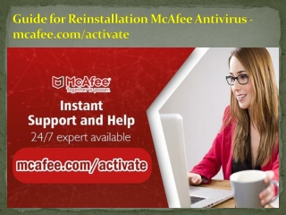 Guide for Reinstallation McAfee Antivirus - mcafee.com/activate