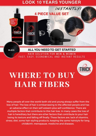 Where to Buy Hair Fibers  - Look Thick