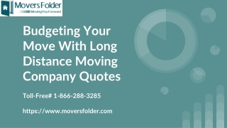 Budgeting Your Move With Long Distance Moving Company Quotes