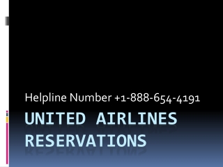 What are the procedure book reservations with United Airlines?