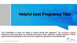 Helpful best Pregnancy Tips