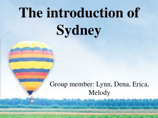 The introduction of Sydney