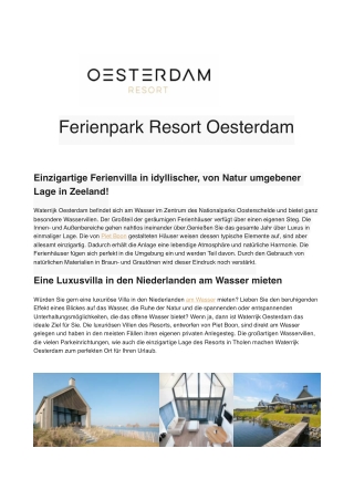 Resort Oesterdam