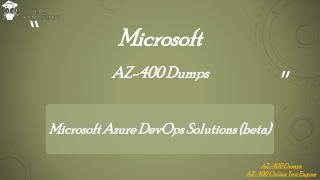 Latest Microsoft AZ-400 Questions Answers 2020 | Valid AZ-400  Dumps