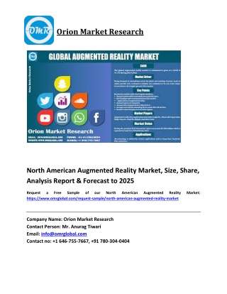 North American Augmented Reality Market  Growth, Size, Share, Industry Report and Forecast 2019-2025