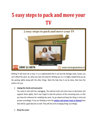5 easy steps to pack and move your TV