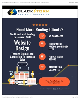 We Grow Local Roofing Businesses With Website Design Through Online Lead Generation To Increase Sales