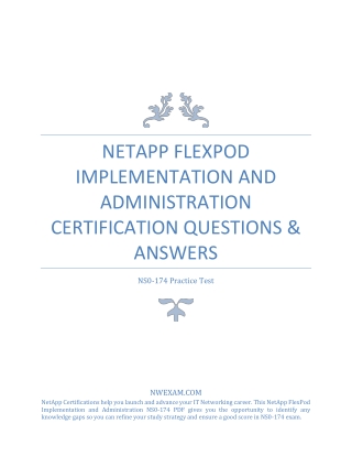 NetApp FlexPod Implementation and Administration Certification Questions & Answers