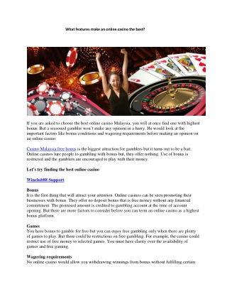 What features make an online casino the best?