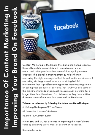 Importance Of Content Marketing In Improving Your Brand On Facebook