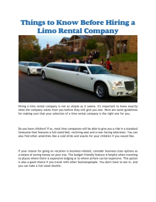 Limousine service East Lansing MI