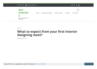 What to expect from your first Interior designing meet?