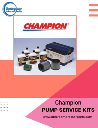 Maintenance Tips for Champion Pump Service Kits