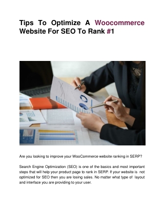 Tips To Optimize A Woocommerce Website For SEO To Rank #1