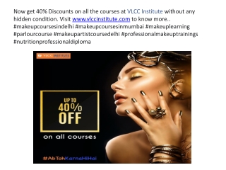 Makeup Course in Delhi, Hair Course in Delhi, Nutrition Course in Delhi, Nails Course