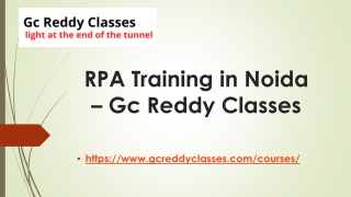 RPA Training in Noida – Gc Reddy Classes