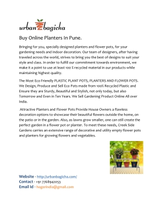 Buy Online Planters In Pune,India