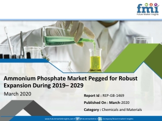 Ammonium Phosphate Market Prophesied to Grow at a Faster Pace by 2029