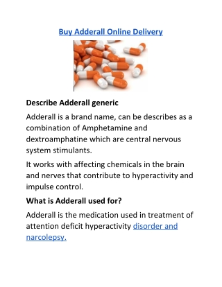 Buy Adderall Online Delivery