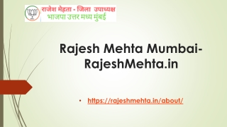 Rajesh Mehta Mumbai- RajeshMehta.in