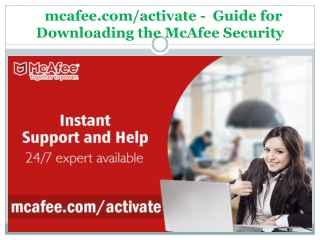 mcafee.com/activate -  Guide for Downloading the McAfee Security