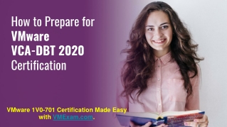 VMware VCA-DBT (1V0-701) Certification | Start Your Preparation