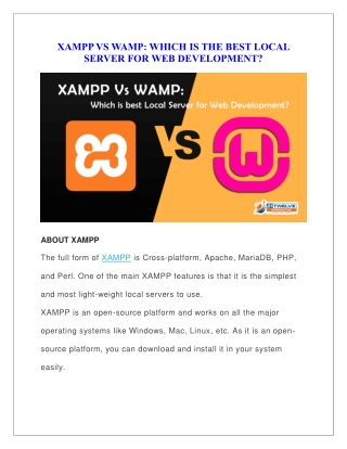 XAMPP Vs WAMP: Which is the Best Local Server for Web Development?