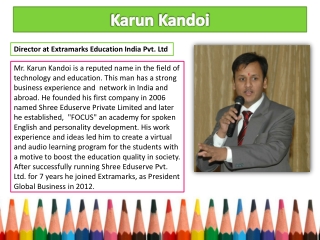 Karun Kandoi - Director at Extramarks