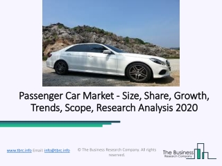 Passenger Car Market Trends By Key Players, End User, Demand and Analysis Growth