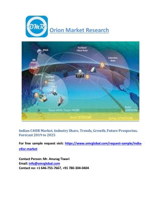 Indian C4ISR Market, Industry Share, Trends, Growth, Future Prospectus, Forecast 2019 to 2025