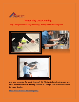 Best Duct Cleaning Chicago | Windycityductcleaning.com