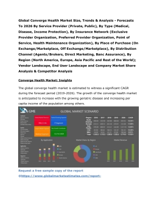 Global Converge Health Market Size, Trends & Analysis - Forecasts To 2026