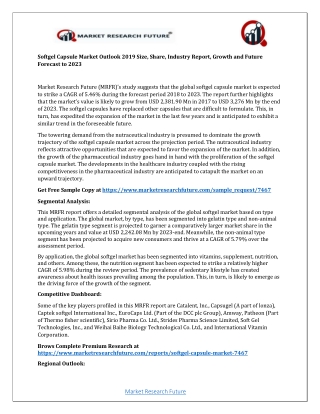 Softgel Capsule Market Research Report - Forecast to 2023 - Shortcut