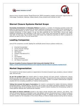 Sternal Closure Systems Market Research Report – Forecast to 2023 (2) - Shortcut