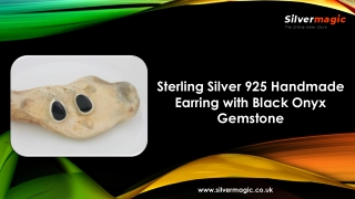 Sterling Silver 925 Handmade Earring with Black Onyx Gemstone