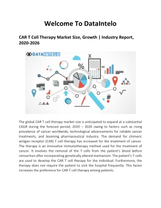 CAR T Cell Therapy Market Size, Growth | Industry Report, 2020-2026