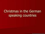Christmas in the German speaking countries