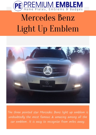 Reason For Introducing Mercedes Benz Light Up Emblems