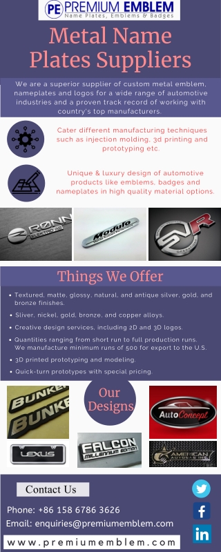 Metal Chrome Badges | Made of Different Manufacturing Methods