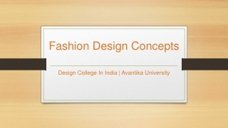 Fashion Design Concepts - Avantika University