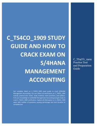 How to Prepare for C_TS4CO_1909 exam on S/4HANA Management Accounting