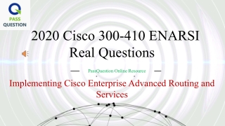 CCNP Enterprise 300-410 ENARSI Exam Questions