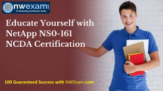 [UPDATED] NetApp NS0-161 NCDA Certification | Educate Yourself